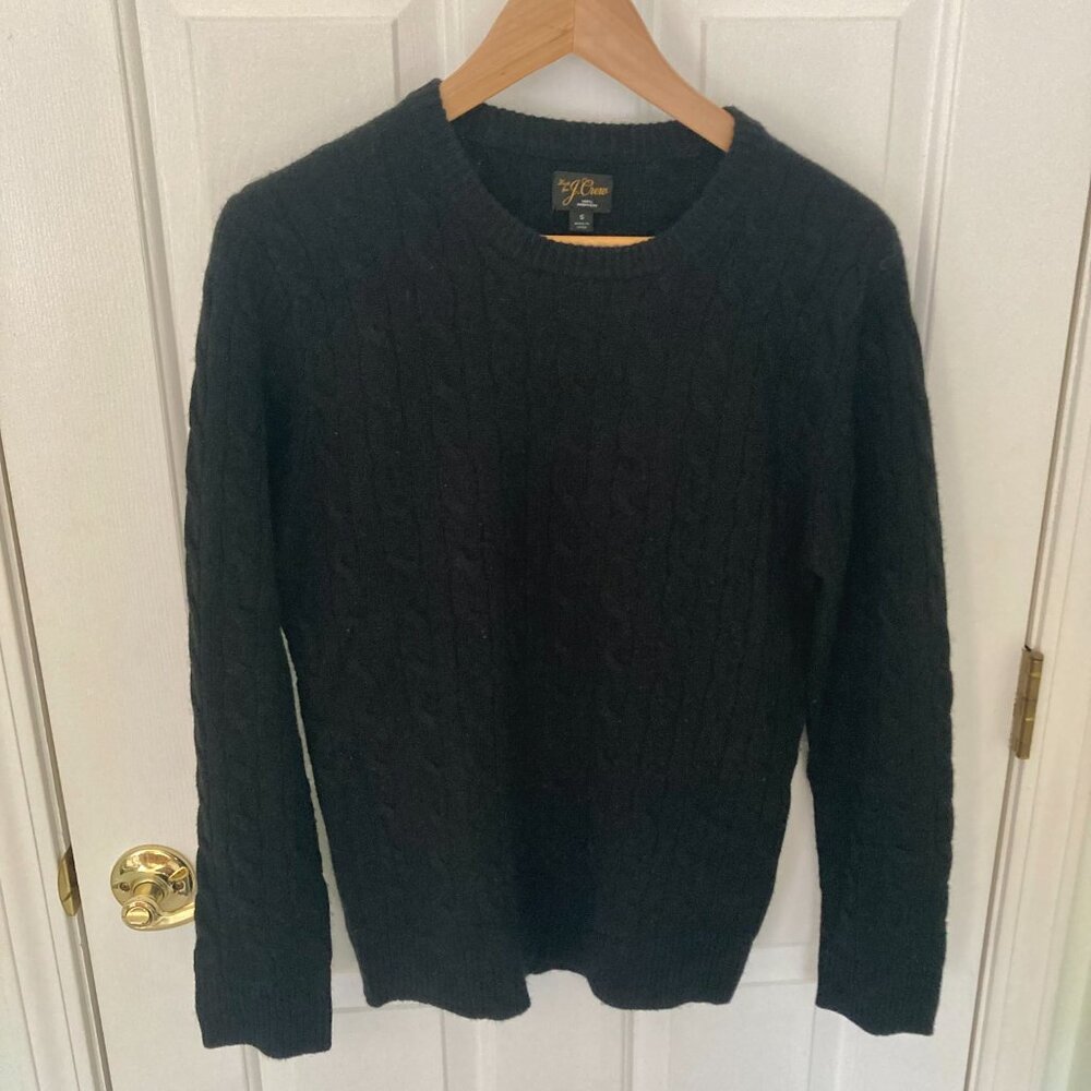 J.Crew Crewneck Cableknit Cashmere Sweater